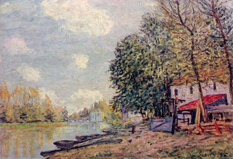 Alfred Sisley Der Loing in Moret oil painting picture